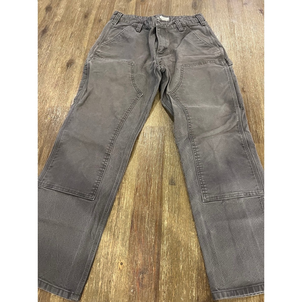 Carhartt Mens Relaxed Fit Double Knee Work Pants Gray 32x30 Canvas Utility Pants